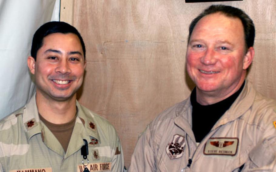 Maj. John Mammano and Maj. Steve Resnick at Balad’s hospital said mass casualty drills can help minimize chaos in case of the real thing.