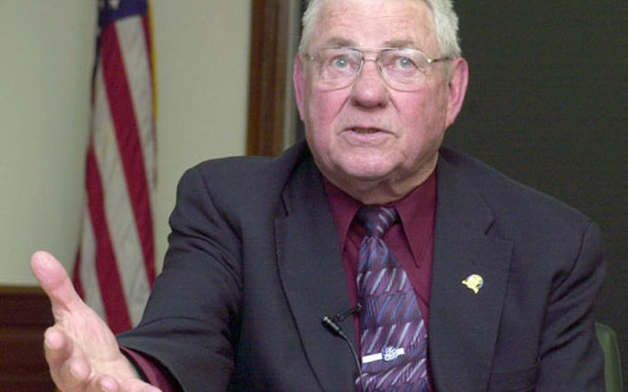 Robert Gaylor, who retired in 1979 as the 5th Chief Master Sgt. of the Air Force, visited Yokota Air Base on Tuesday.