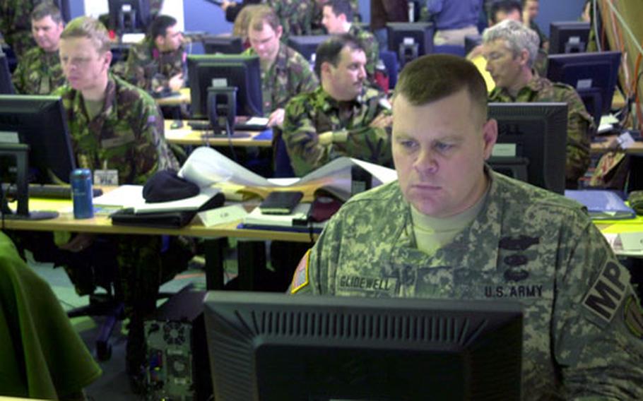 U.S. Army Capt. Ken Glidewell, 36, of San Antonio, Texas, is a military policeman with the Allied Rapid Reaction Corps. This week in Norway, the corps headquarters is training for its deployment to Afghanistan.
