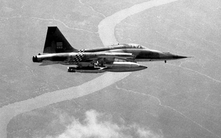 A South Vietnamese F-5 Falcon jet in 1968.