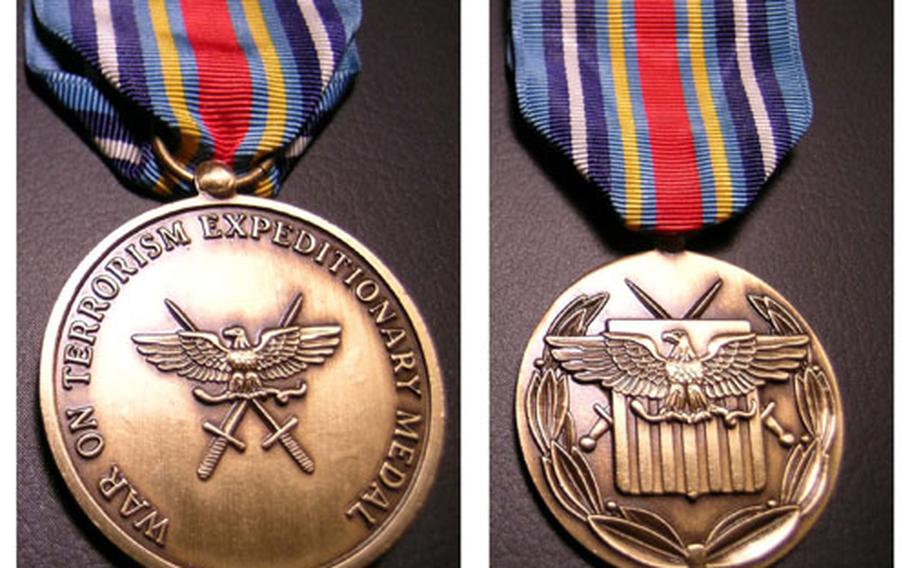 The Global War on Terrorism Expeditionary Medal.