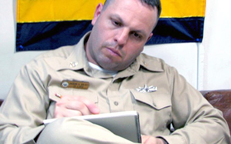 Chief Petty Officer Gary D. Boldes has been writing poetry since about 1987, during a previous Sasebo Naval Base tour as a crewmember on the USS Dubuque. After several years, he published a collection online, “Thoughts of a Sailor,” which includes about 50 of his poems.