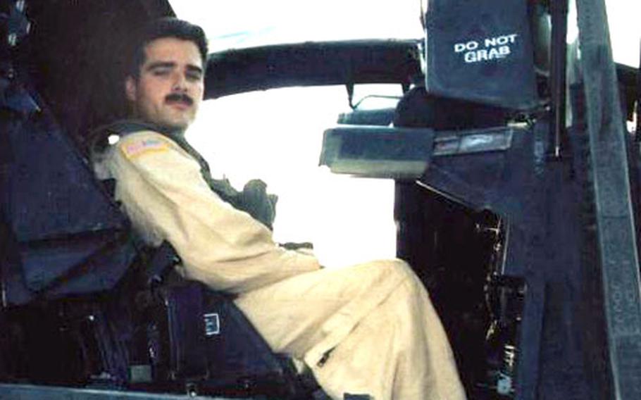 Apache pilot Chief Warrant Officer 3 Brian Mucci earned an Air Medal with “V” for missions flown in Iraq during the first year of the war.