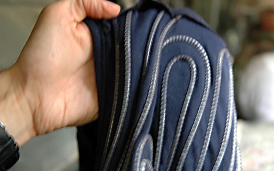 A vest soldiers wear beneath their bomb blast suits is lined with plastic tubing filled with chilled water. The vest is designed to lower the soldier’s body temperature while wearing the protective gear.