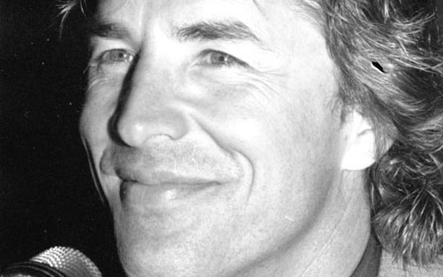 Don Johnson talks to the press in Munich, Germany, in September, 1988.