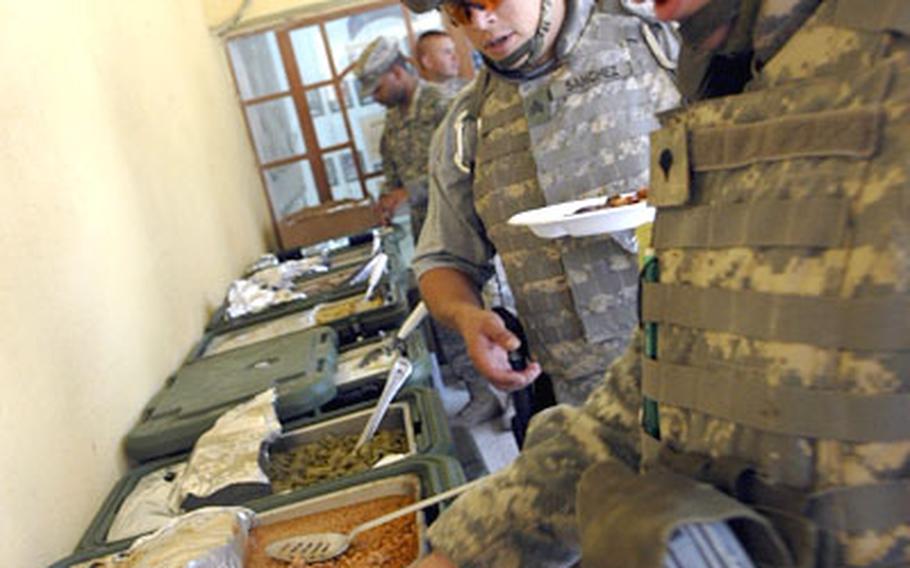 A Fourth of July meal for the 1st Battalion, 8th Infantry Regiment in Iraq took more than six hours to prepare.