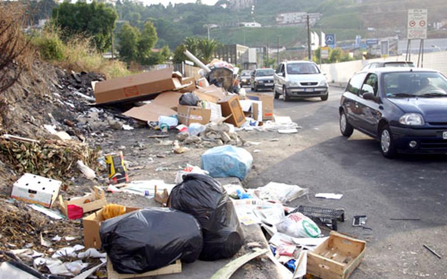 Naples has been ranked as the least eco-friendly European city by Italy’s Environmental Research Institute, which measured quality of air, “green” recreational areas and garbage and sewage maintanence. “Yeah, that’s Naples,” a local sailor stationed in the southern Italian city said when he saw this photograph of piled garbage that litters one of the city’s streets.
