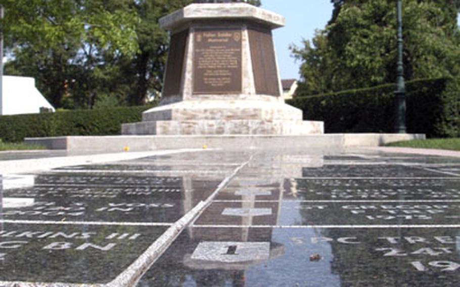The bricks commemorating the 193 1st Infantry Division soldiers and attached personnel killed in action during operations in Iraq will soon be moved to Fort Riley, Kan., where the division headquarters recently relocated. The fallen soldier memorial at the head of the memorial bricks also will be moved from Victory Park at Leighton Barracks in Würzburg, Germany, along with other park landmarks.