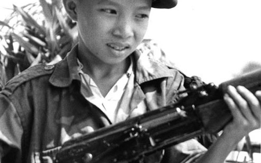 At age 13, Ta Thai Manh had already been awarded the Vietnamese Gallantry Cross with Bronze Star.