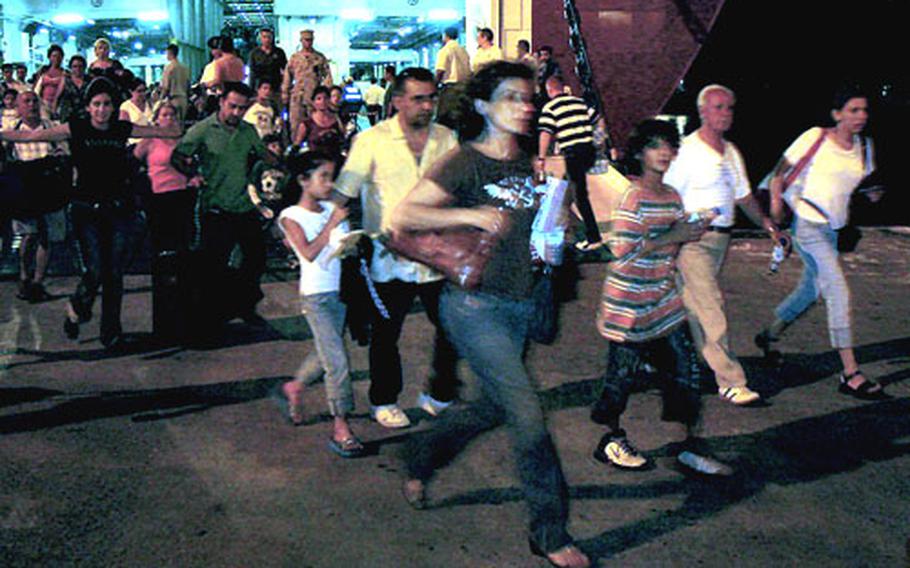 Americans from Lebanon leave a chartered ship in the port of Limassol.