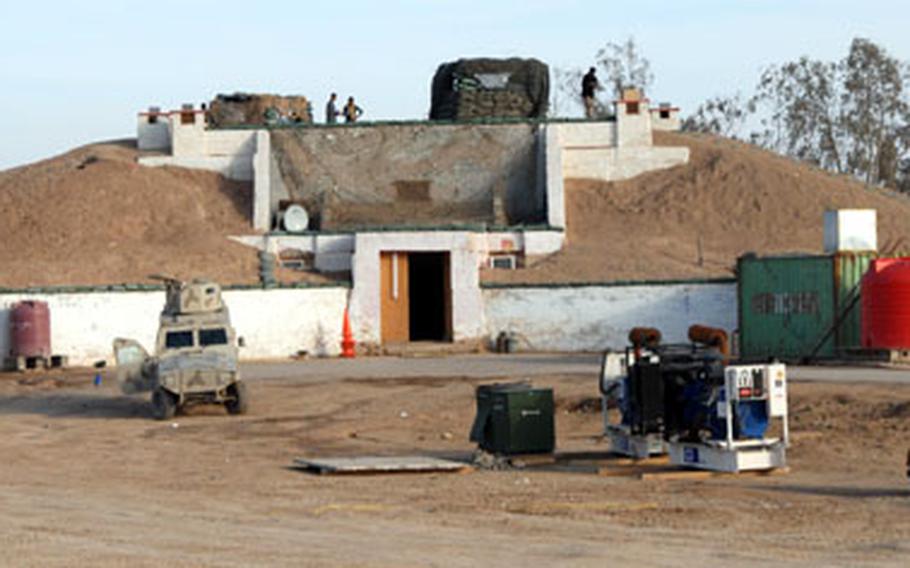 One of the Iraqi army bunkers renovated by 9th Engineer Support Battalion Marines.