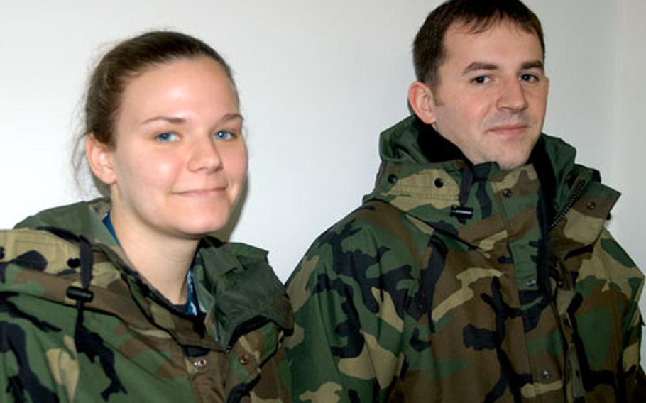 Airman 1st Class Jennifer Mayo and her husband, Airman 1st Class Michael Mayo.