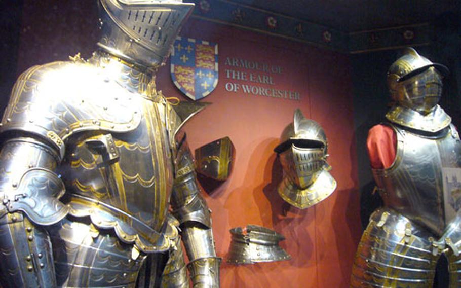 Body armor from The Earl of Worcester, as well as other royalty, is on display inside The Tower of London&#39;s White Tower.