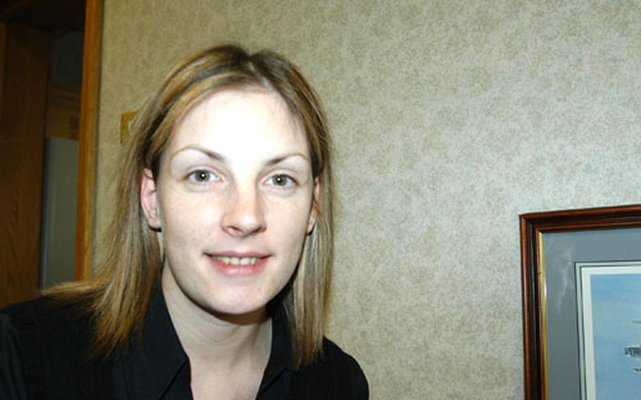 RAF Lakenheath community relations adviser Natalie Benge.