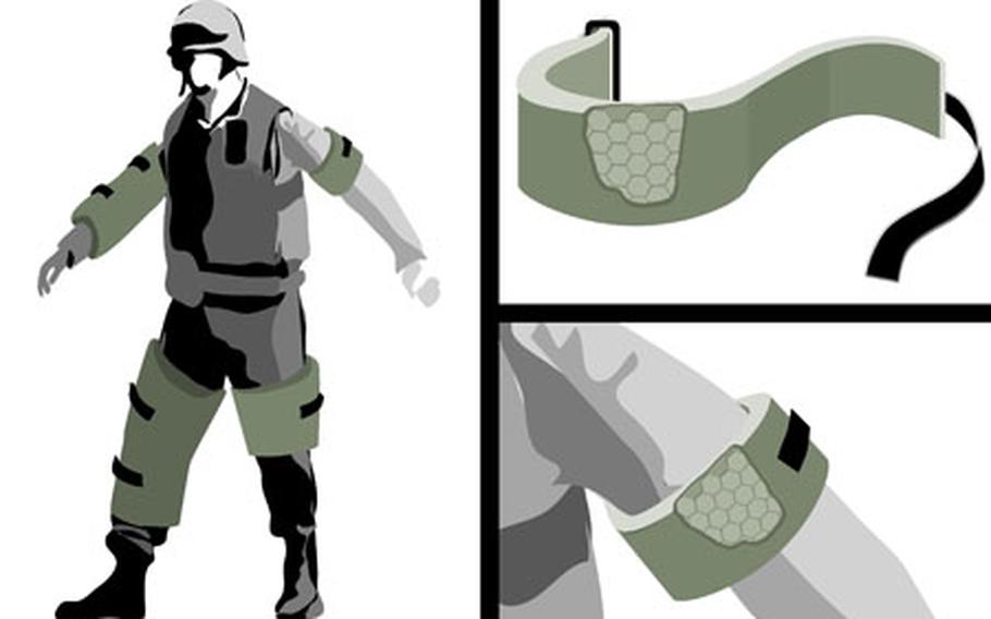 The Defense Department is working to develop a high-tech ultrasonic tourniquet that would stop bleeding on the battlefield while keeping circulation flowing to the affected limb, lessening the possibility of amputations. Developers envision a cuff that could be placed around the bleeding arm or leg artery. Low-intensity ultrasonic waves would first detect the bleeding, then high-instensity ultrasonic waves would heat the rupture, causing it to clot.