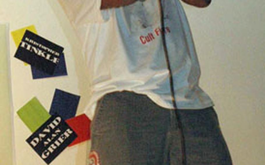 Comedian David Alan Grier delights nearly 300 troops at Forward Operating Base Loyalty in Baghdad on Saturday night.