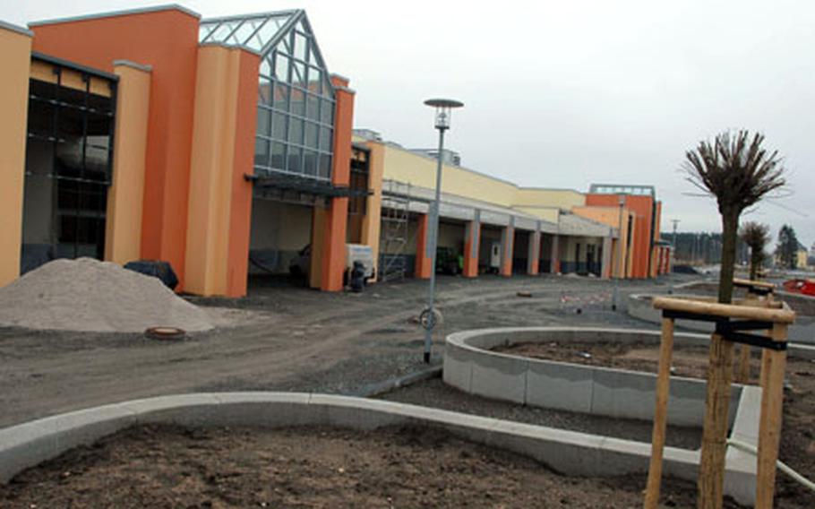 Grafenwohr's $35 million shopping mall is 75 percent complete.