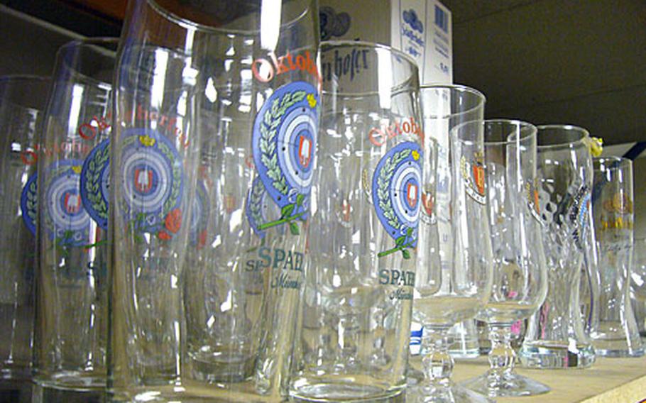 Beers of Europe in Setchy has several brands of glassware to complement your beer selection.