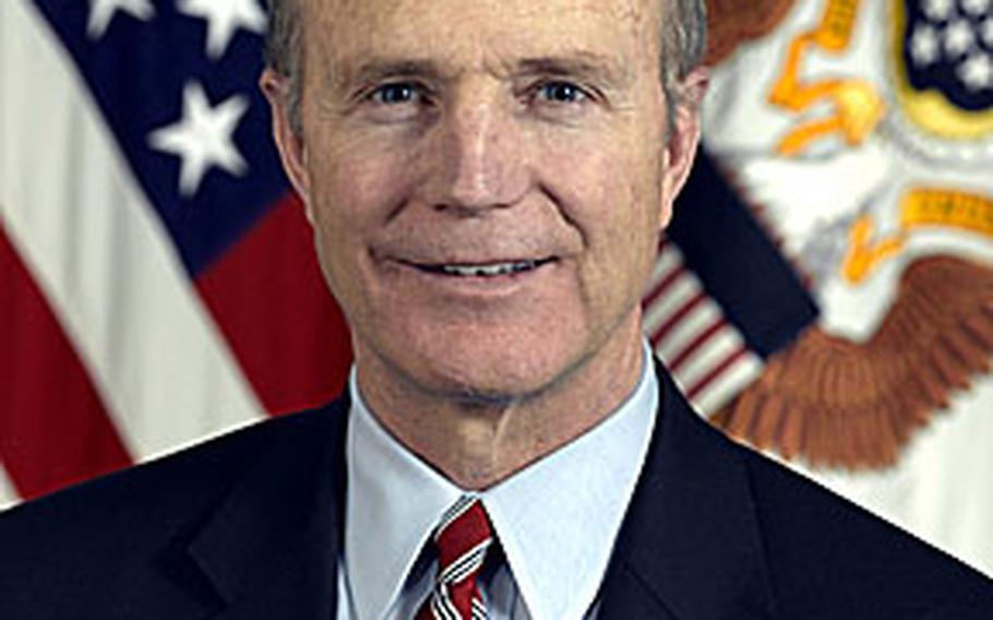 Pete Geren has been Undersecretary of the Army since February 2006. He will be acting Army Secretary.