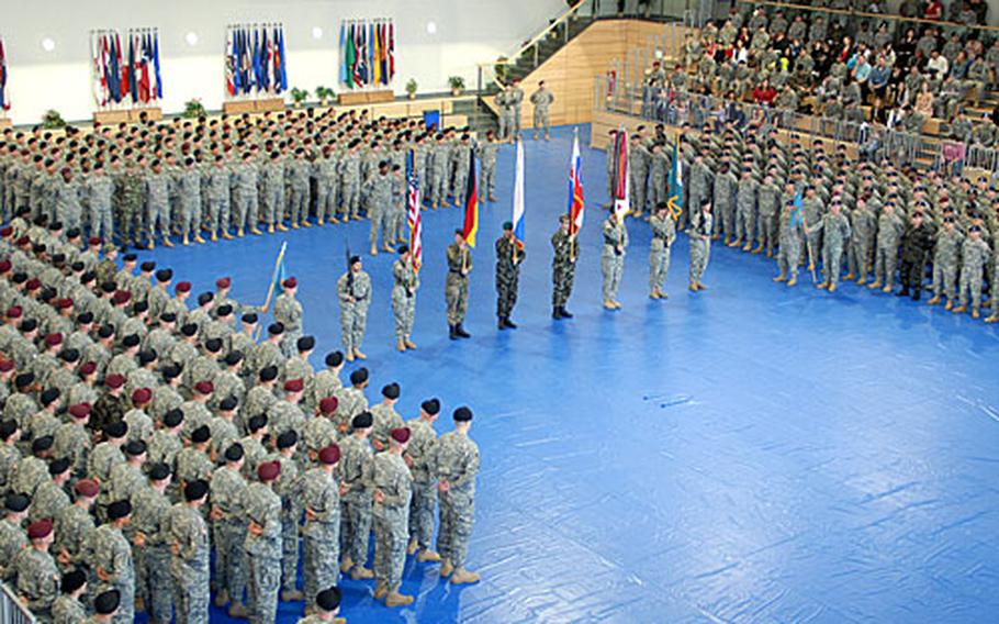 Noncommissioned officers graduate from the Warrior Leaders Course at Grafenwöhr, Germany, on Thursday.