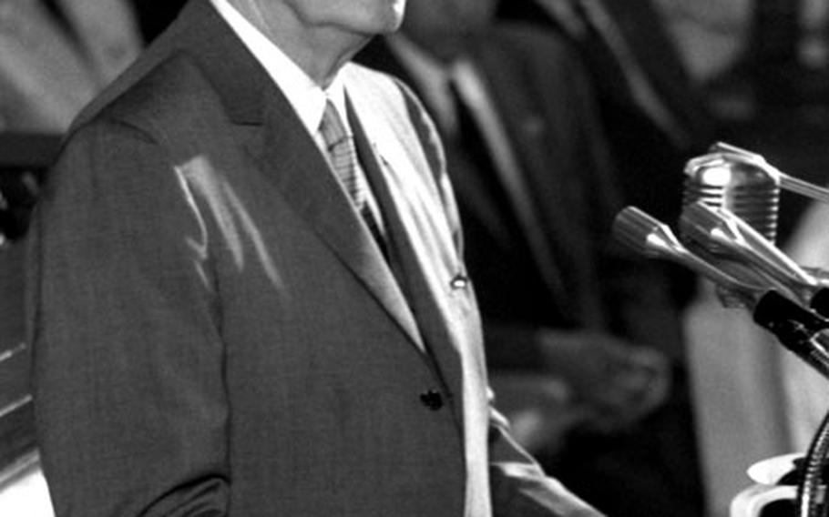 President Eisenhower addresses a joint session of the Philippine Congress in June, 1960.