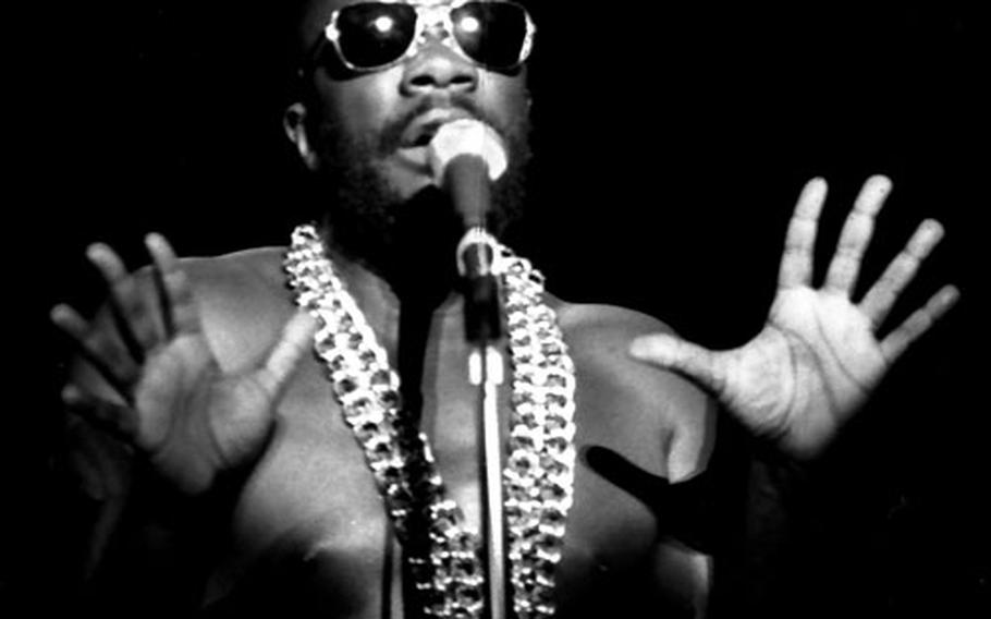Isaac Hayes in Frankfurt, Germany, in February, 1973.