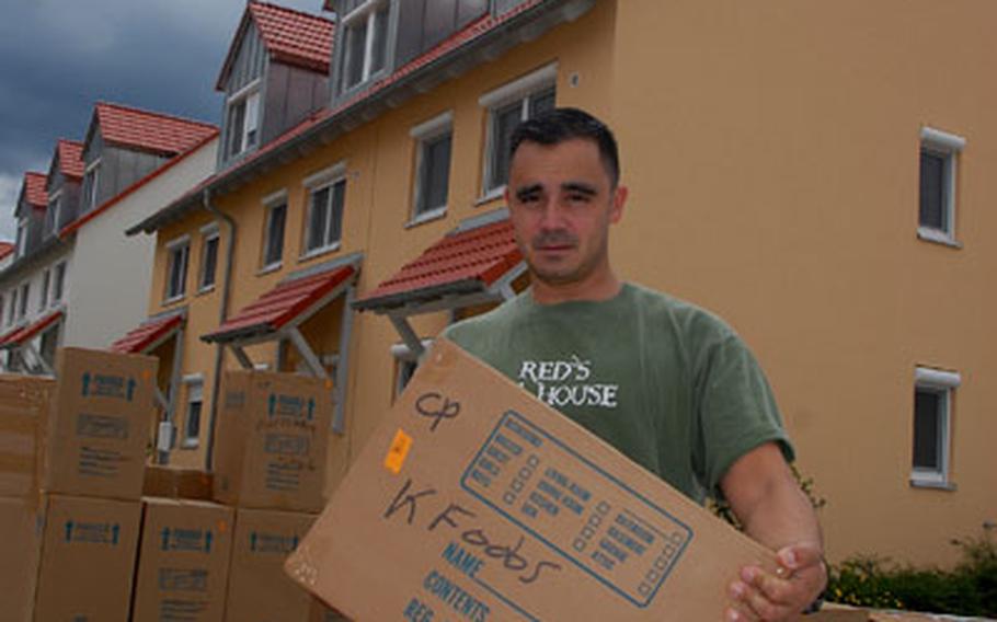 Murphy and his family settled into a three-bedroom, three-story row house in Netzaberg.