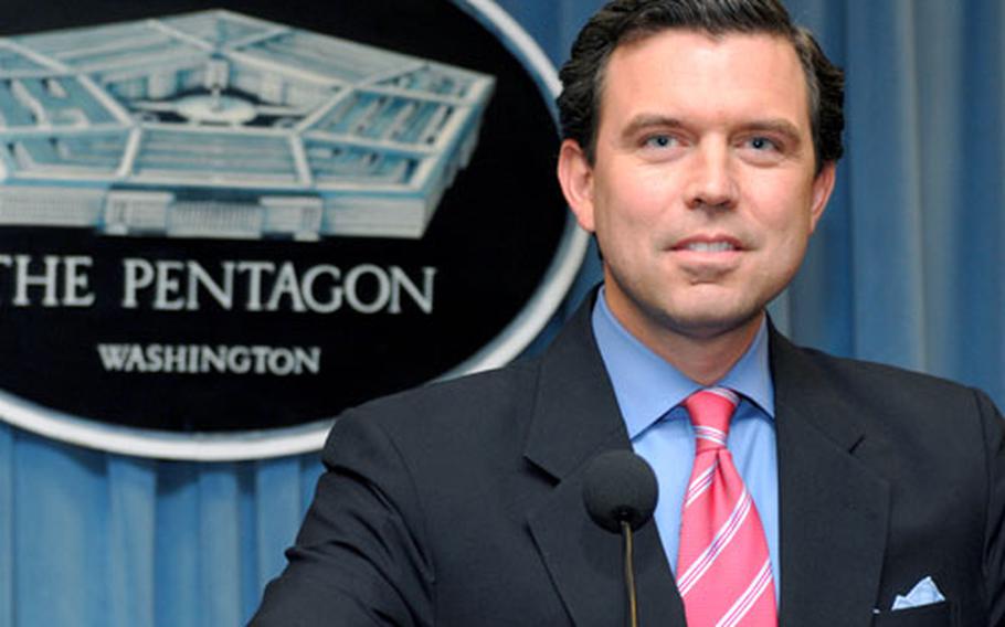 Geoff Morrell, the new chief spokesman for Defense Secretary Robert Gates.