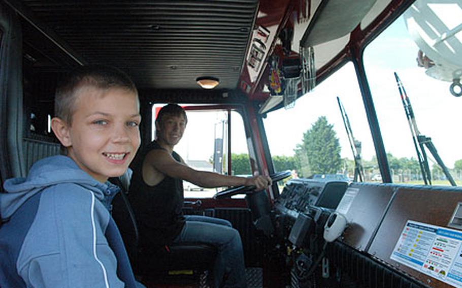 After receiving most of the radioactive fallout from the 1986 nuclear reactor explosion at Chernobyl, kids growing up in Belarus are at an increased risk of developing fallout-related maladies. A program called Chernobyl Child Lifeline gives kids like Kirill Kurilin, left, and Misha Hlavki, one-month vacations to England. The kids visited RAF Lakenheath on Friday.
