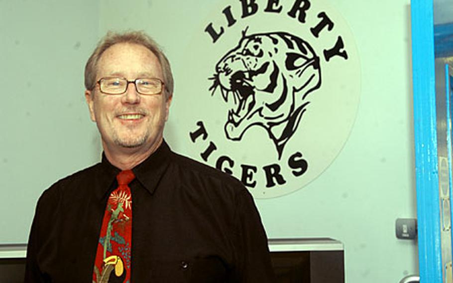 New principal John Fletcher brings more than 30 years of teaching experience to RAF Lakenheath's Liberty Intermediate School this year.