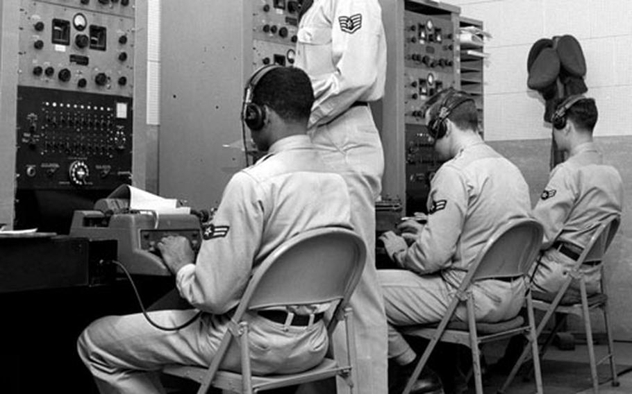 The 1807th AACS Wing at Wheelus Field, Libya, in 1953.