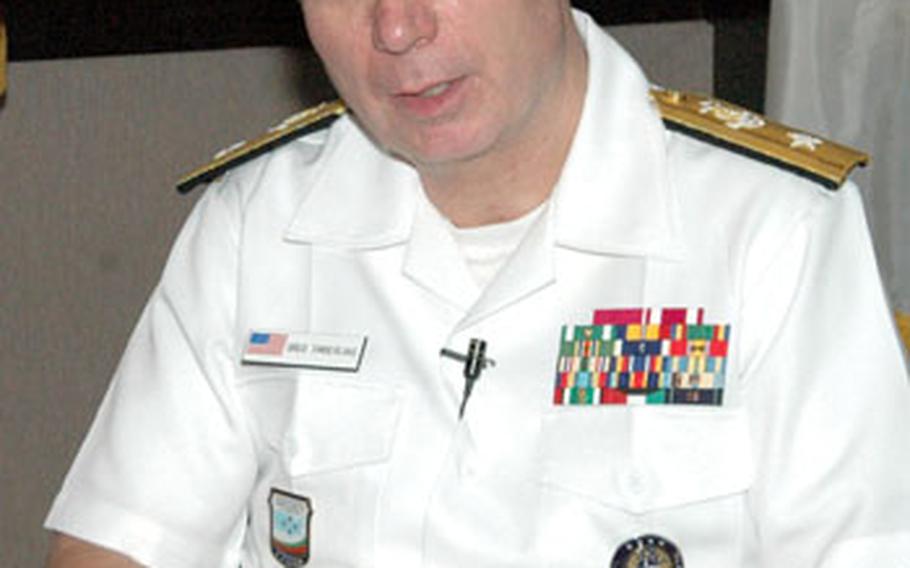 Rear. Adm. Gregory Timberlake, deputy command surgeon, U.S. Fleet Forces Command, emphasized a unified response as the key to success in responding to both man-made and natural disasters.