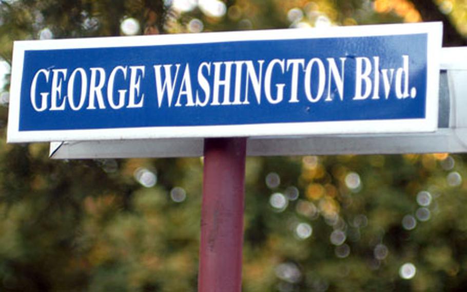 A newly-named street on the Mihail Kogalniceanu air base in Romania shows that the U.S. has arrived.