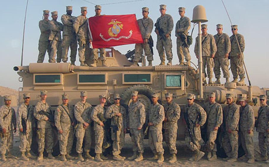 The 30-Marine truck detachment, pulled from five units within 3rd Marine Division, deployed to Ramadi, Iraq, April 20 and returned Nov. 24. The Marines are now attending a week-long Warrior Transition program to resettle into garrison life.