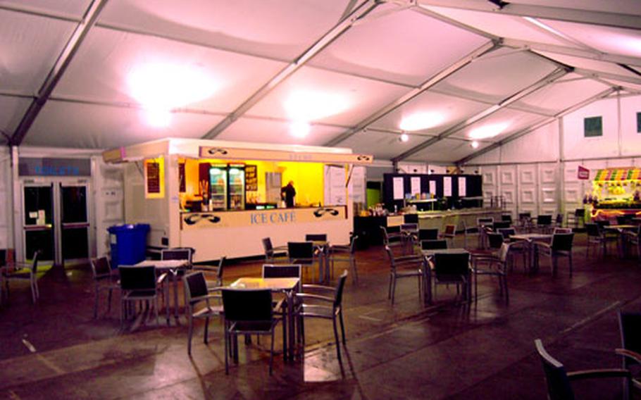 When you're all knackered from skating 'round and 'round and 'round, head into the nearby Ice Cafe for a cocoa, pint or mulled wine.