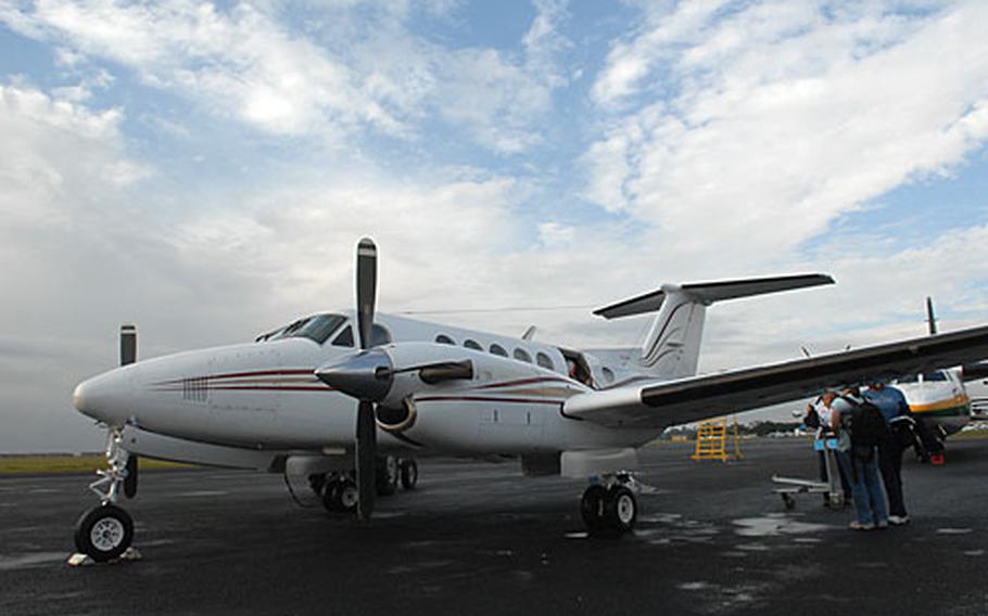 Small airline-operated planes such as this one are being contracted by Camp Lemonier and the Combined Joint Task Force-Horn of Africa to spare U.S. military pilots and aircraft the time and effort of flying into rugged, unfamiliar territory.