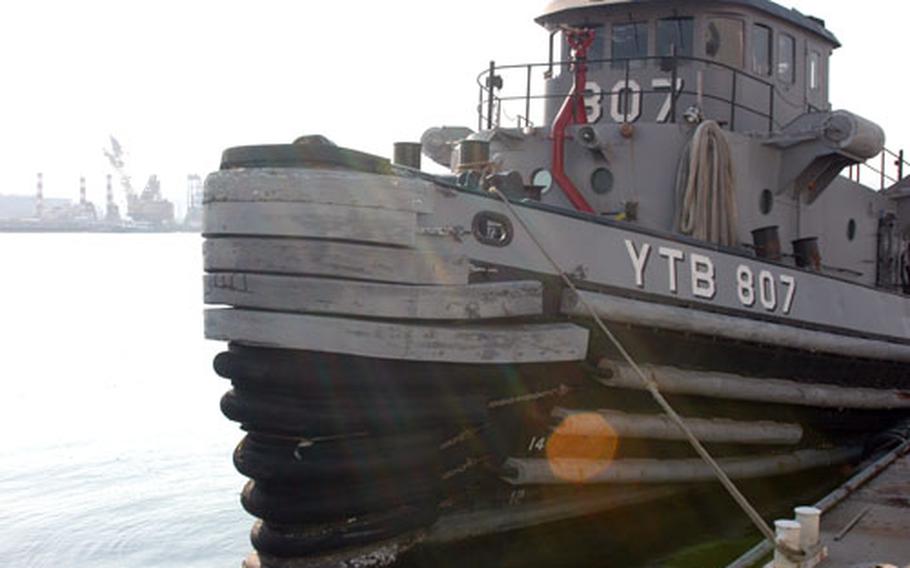 Yokosuka's Navy-owned and - operated tugboats have taken a backseat to civilian tug traffic in the harbor, as only one of Yokosuka's five tugboats is operational. The tugboats are 35 to 44 years old, and finding parts to fix them is difficult.