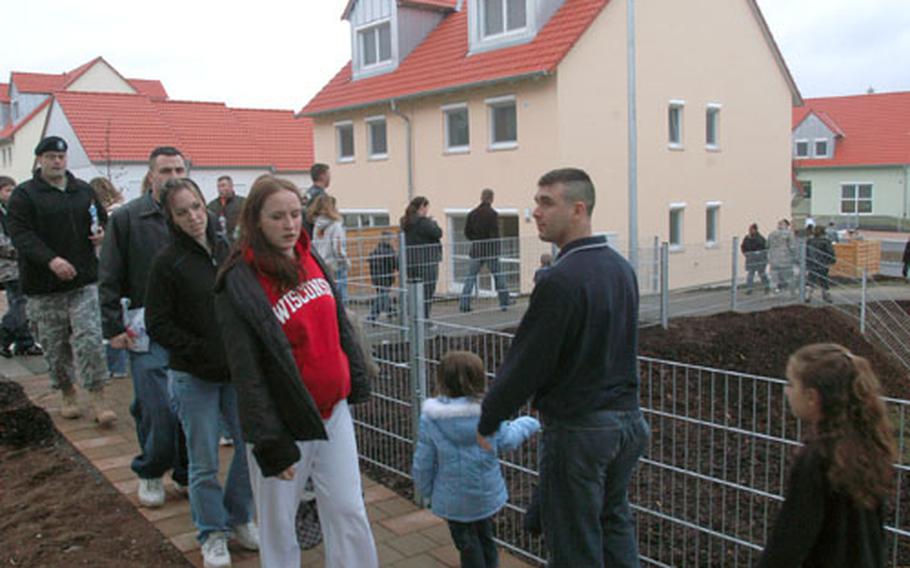 Families of the 2nd Brigade, 1st Infantry Division tour Netzaberg, a build-to-lease community just outside the Grafenwöhr, Germany. The complex is one of the housing options for those who are relocating from Schweinfurt.