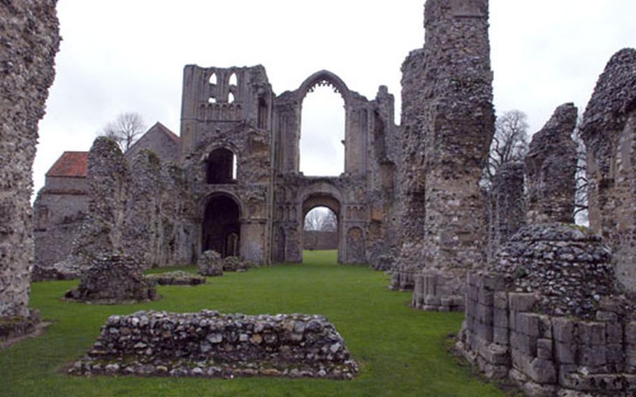A view of the church from the inside. That small stone mound in front was once the altar.