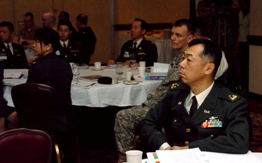 Japanese and U.S. forces met Thursday at Camp Zama, Japan, to talk about suicide prevention among U.S. soldiers and Japan Self-Defense Force troops. Suicide is the No. 1 cause of death among Japanese forces, and the Japanese wanted to hear from U.S. Army Japan about the Army's programs to prevent suicides.