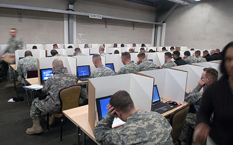 Nearly 4,000 soldiers from the 1st Armored Division, 2nd Brigade are having their short-term memory and basic problem solving abilities tested before deploying to Iraq. The test gives doctors something to compare with after the deployment. The test is intended to help diagnose instances of mild traumatic brain injury, which is common among deployed soldiers.
