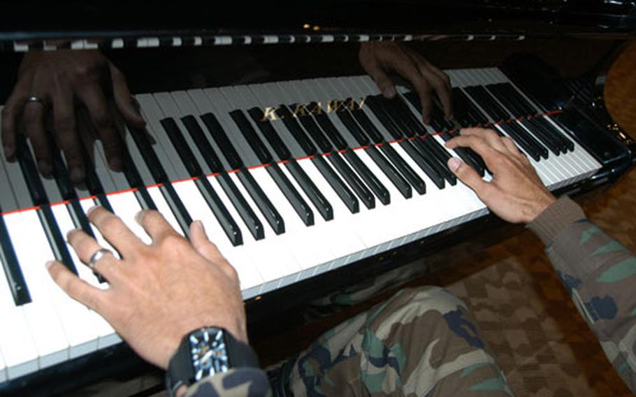 Tech. Sgt. Lamon L. Mabron will have to commit about 70 songs to memory as keyboardist for the 2008 Tops in Blue team.