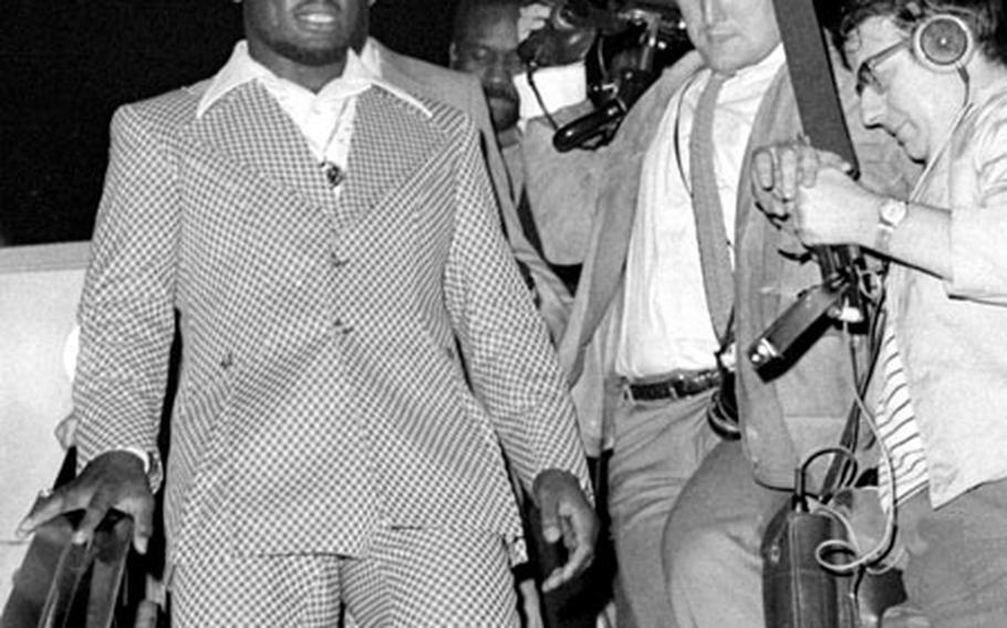 Joe Frazier in Frankfurt in 1971.