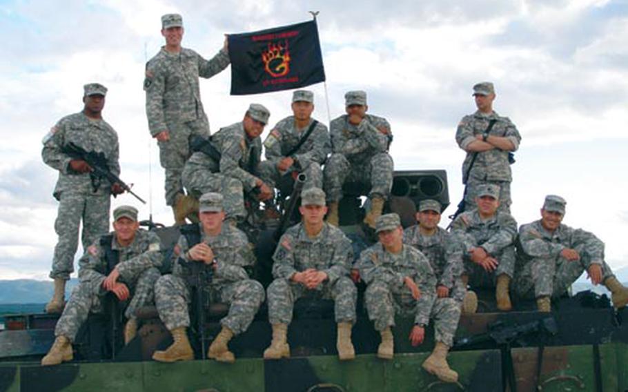 Members of the 3rd Platoon, 1st Battalion, 4th Infantry Regiment deployed to Kosovo earlier this year to provide a little muscle in case things went awry when the Balkan nation declared its independence from Serbia.