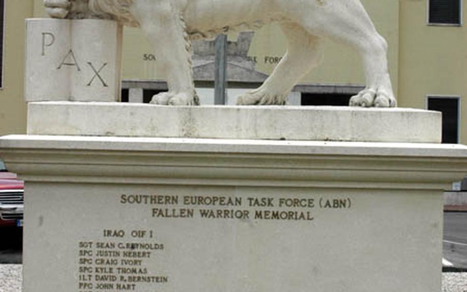 Eventually, the names of the nine soldiers killed in Afghanistan on Sunday will be etched in the now-blank space of the Fallen Warrior Memorial at Caserma Ederle in Vicenza. The soldiers were from Company C, 2nd Battalion, 503rd Infantry Regiment (Airborne), 173rd Airborne Brigade Combat Team.