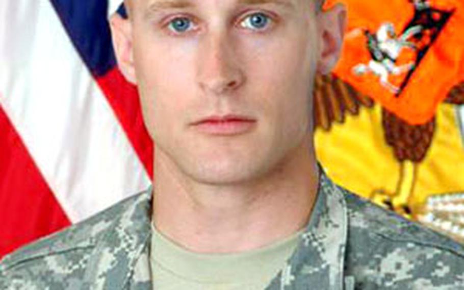 Staff Sgt. Jeremy D. Vrooman, a member of Troop P, 4th Squadron, 2nd Stryker Cavalry Regiment.