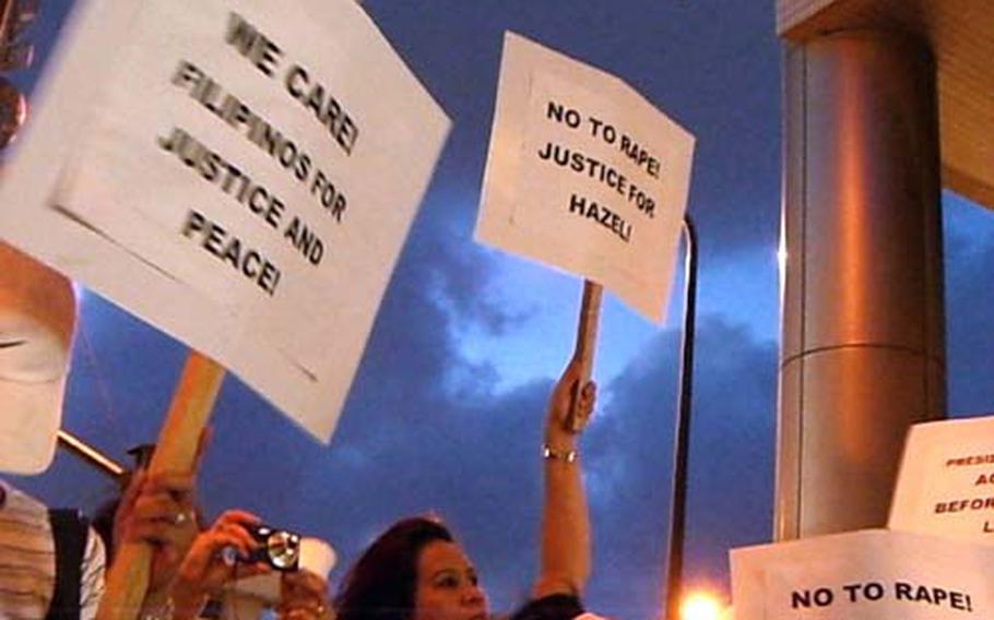 Supporters gathered Saturday, demanding justice for Hazel, who was allegedly raped by Army Sgt. Ronald Hopstock in February.