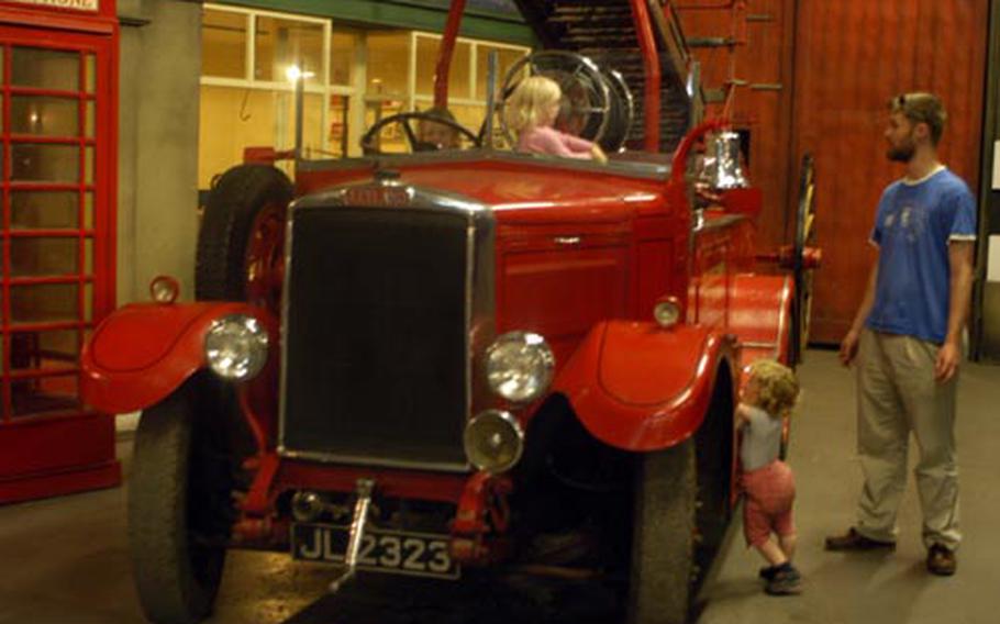 Michael Meeks plays with his two daughters, Naomi (standing at side of truck) and Hannah, at Bressingham Steam and Gardens Centre in Norfolk near Diss. The family-friendly attraction is about a 40-minute drive from RAFs Lakenheath and Mildenhall.