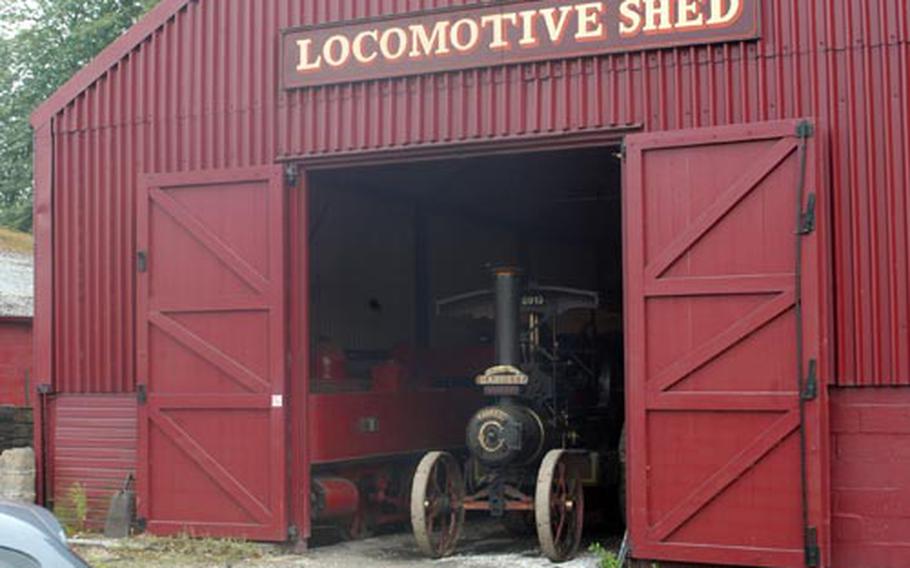 The locomotive shed at Bressingham Steam and Gardens Centre houses engines that are under repair at the site, which is affiliated with the National Railway Museum.
