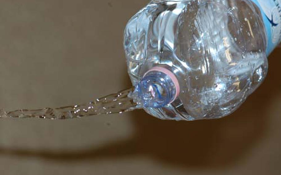 The Navy Exchange Command recently purchased more than 300,000 liters of bottled water to be distributed to off-base residents in Naples, Italy. But the Navy must get the OK from the secretary of the Navy to purchase the water from the NEX before distribution will begin.